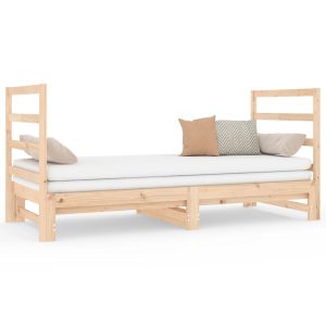 Łóżko dzienne Brąz Drewno sosnowe vidaXL 516065