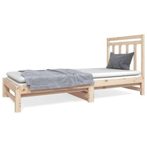 Łóżko dzienne Brąz Drewno sosnowe vidaXL 501561
