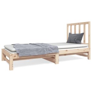 Łóżko dzienne Brąz Drewno sosnowe vidaXL 516066