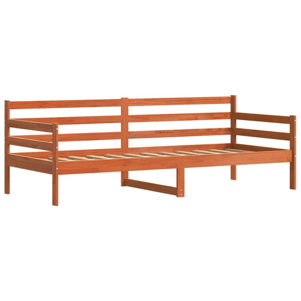 Łóżko Dzienne Drewniane 80x200 Brązowe Rama Łóżka Jednoosobowe do Sypialni 1103391