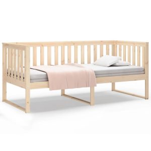 Łóżko Dzienne Sofa Rama Łóżka Drewniana Brązowa 100×200 cm 842332 Łóżko Dzienne Sofa Rama Łóżka Drewniana Brązowa 100×200 cm 842332