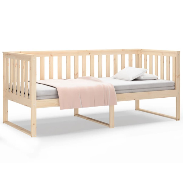 Łóżko Dzienne Sofa Rama Łóżka Drewniana Brązowa 100x200 cm 842332