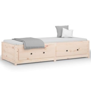 Łóżko Dzienne Sofa Rama Łóżka Drewniana Brązowa 80×200 cm 838355 Łóżko Dzienne Sofa Rama Łóżka Drewniana Brązowa 80×200 cm 838355