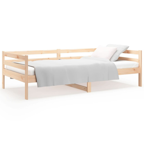 Łóżko Dzienne Sofa Rama Łóżka Drewniana Brązowa 80x200 cm 845487