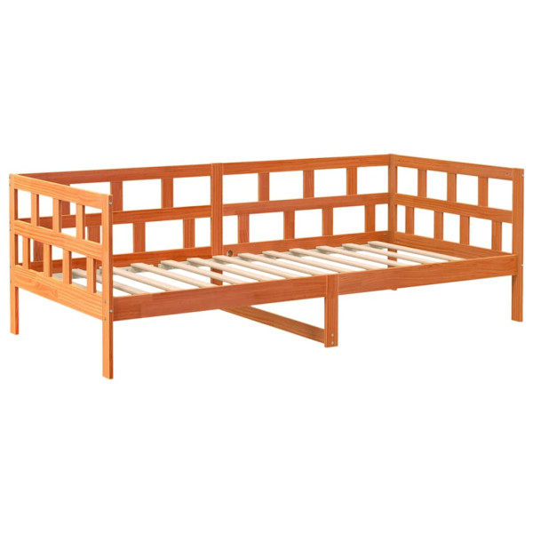 Łóżko Dzienne Sofa Rama Łóżka Drewniana Brązowa 80x200 cm 838370
