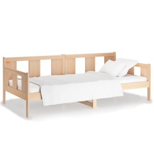 Łóżko Dzienne Sofa Rama Łóżka Drewniana Brązowa 80×200 cm 842044 Łóżko Dzienne Sofa Rama Łóżka Drewniana Brązowa 80×200 cm 842044