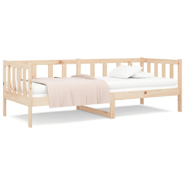Łóżko Dzienne Sofa Rama Łóżka Drewniana Brązowa 80x200 cm 843745