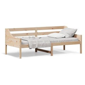 Łóżko Dzienne Sofa Rama Łóżka Drewniana Brązowa 80×200 cm 843819 Łóżko Dzienne Sofa Rama Łóżka Drewniana Brązowa 80×200 cm 843819