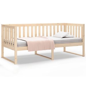 Łóżko Dzienne Sofa Rama Łóżka Drewniana Brązowa 90×190 cm 842343 Łóżko Dzienne Sofa Rama Łóżka Drewniana Brązowa 90×190 cm 842343