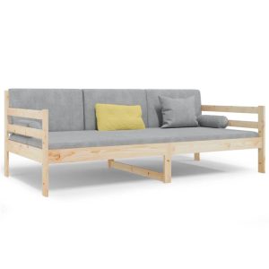Łóżko Dzienne Sofa Rama Łóżka Drewniana Brązowa 90×190 cm 843574 Łóżko Dzienne Sofa Rama Łóżka Drewniana Brązowa 90×190 cm 843574