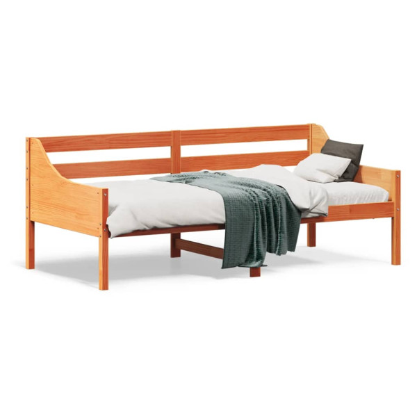 Łóżko Dzienne Sofa Rama Łóżka Drewniana Brązowa 90x190 cm 843650