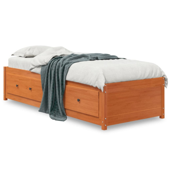Łóżko Dzienne Sofa Rama Łóżka Drewniana Brązowa 90x200 cm 838351