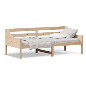 Łóżko Dzienne Sofa Rama Łóżka Drewniana Brązowa 90×200 cm 843533 Łóżko Dzienne Sofa Rama Łóżka Drewniana Brązowa 90×200 cm 843533