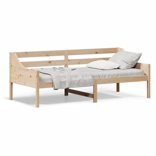 Łóżko Dzienne Sofa Rama Łóżka Drewniana Brązowa 90x200 cm 843533