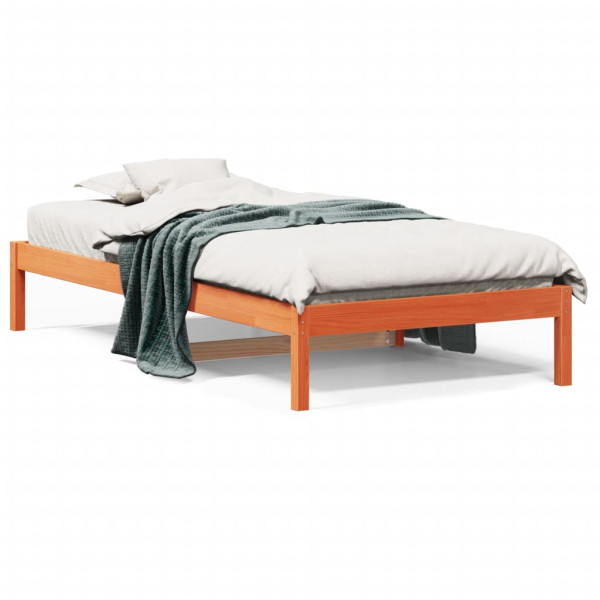 Łóżko Dzienne Sofa Rama Łóżka Drewniana Brązowa 90x200 cm 843782