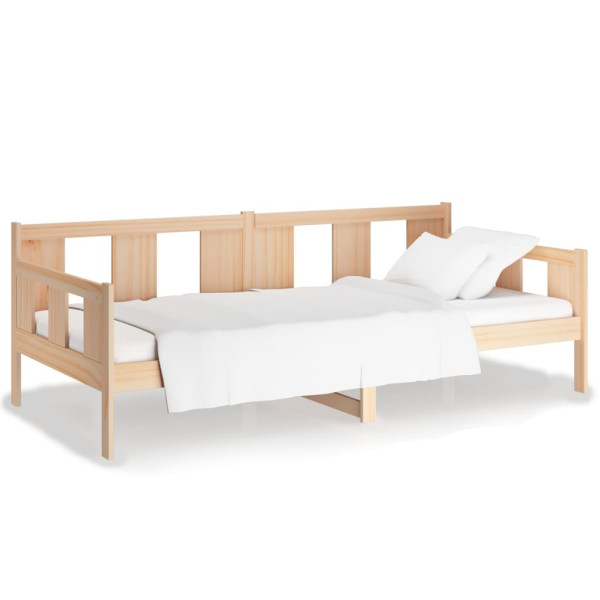 Łóżko Dzienne Sofa Rama Łóżka Drewniana Brązowa 90x200 cm 842284