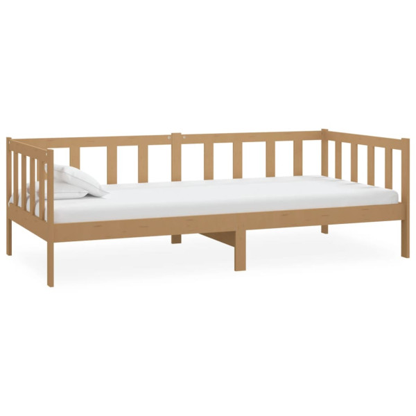 Łóżko Dzienne Sofa Rama Łóżka Drewniana Brązowa 90x200 cm 842384