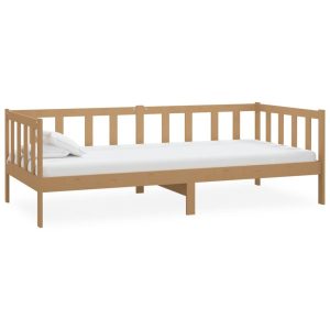 Łóżko Dzienne Sofa Rama Łóżka Drewniana Brązowa 90×200 cm 842492 Łóżko Dzienne Sofa Rama Łóżka Drewniana Brązowa 90×200 cm 842492