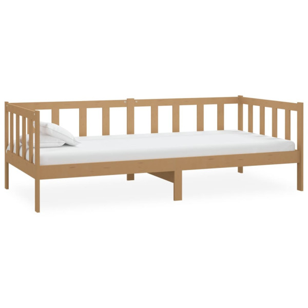 Łóżko Dzienne Sofa Rama Łóżka Drewniana Brązowa 90x200 cm 842492
