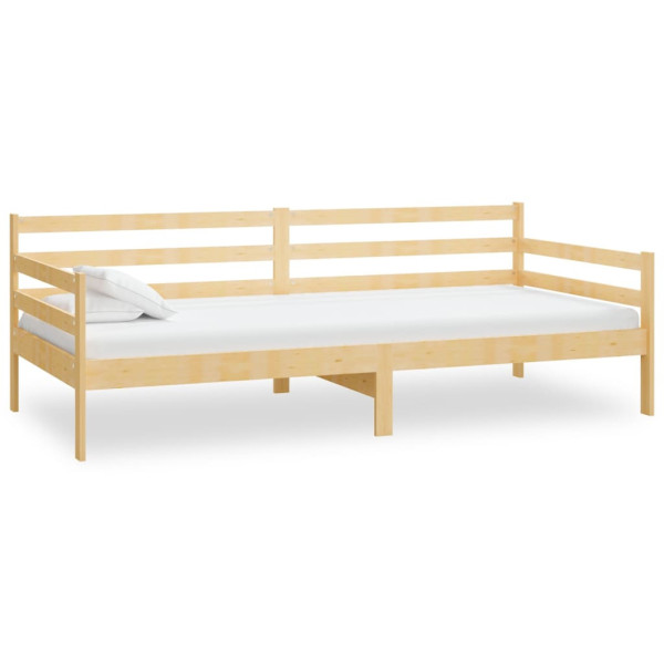 Łóżko dzienne z materacem 90x200 cm lite drewno sosnowe 478885