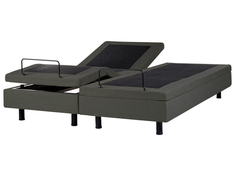 Łóżko elektryczne bez zagłówka 180x200 ciemnoszare 748333