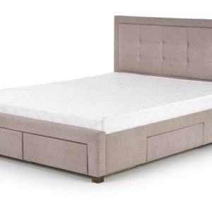 Łóżko EVORA 160×200 beżowe z szufladami/bez materaca 950068 Łóżko EVORA 160×200 beżowe z szufladami/bez materaca 950068
