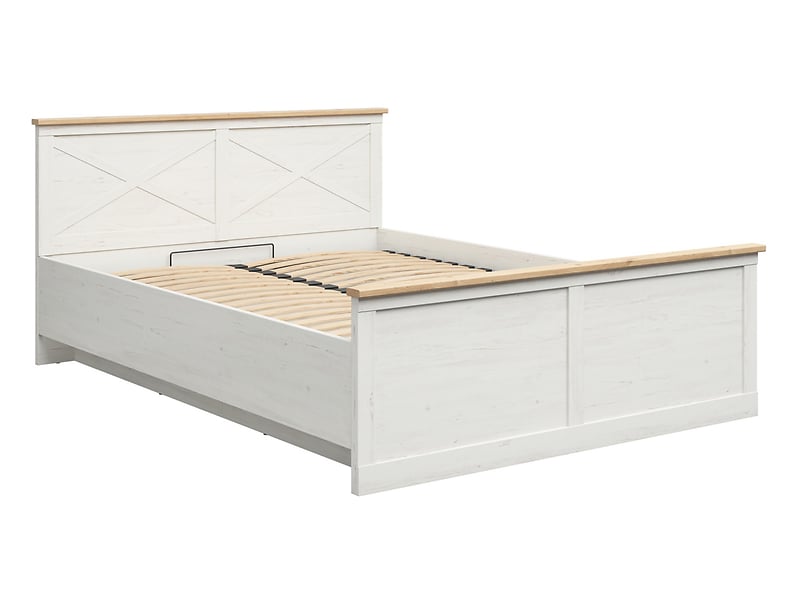 Łóżko Frija 160x200 ze stelażem i pojemnikiem sosna andersen biała 57070