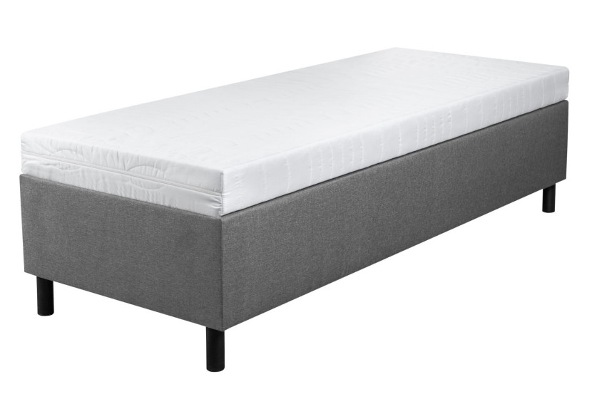 Łóżko Hotelowe BOX 30 z Materacem 90x200 Szare 378758