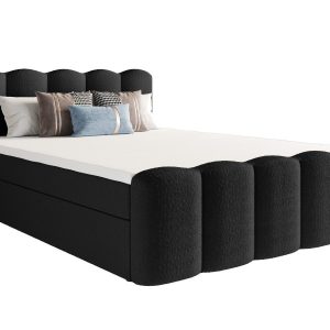 Łóżko Hotelowe Boxspring – Boucle Materace Pojemniki Verona Czarny 180 770426 Łóżko Hotelowe Boxspring – Boucle Materace Pojemniki Verona Czarny 180 770426