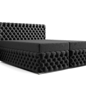 Łóżko Hotelowe Boxspring Pikowane + Bonell Figo 2 Czarny 140 384614 Łóżko Hotelowe Boxspring Pikowane + Bonell Figo 2 Czarny 140 384614