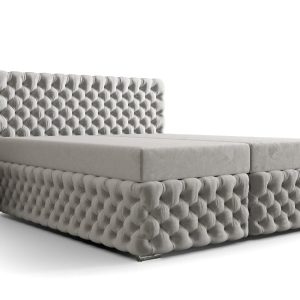 Łóżko Hotelowe Boxspring Pikowane + Bonell Figo 2 Szary 180 384628 Łóżko Hotelowe Boxspring Pikowane + Bonell Figo 2 Szary 180 384628