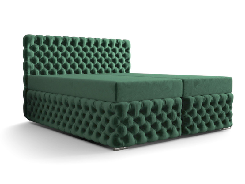 Łóżko Hotelowe Boxspring Pikowane + Bonell Figo 2 Zieleń 180 384613