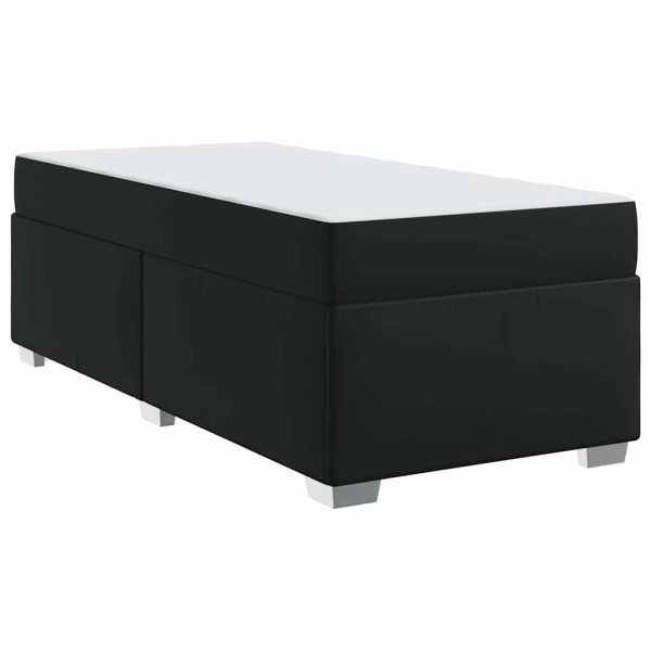 Łóżko Kontynentalne 100x200 Czarne z Materacem do Sypialni 1092008