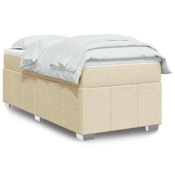 Łóżko Kontynentalne 100x200 Ecru z Materacem do Sypialni 1092649