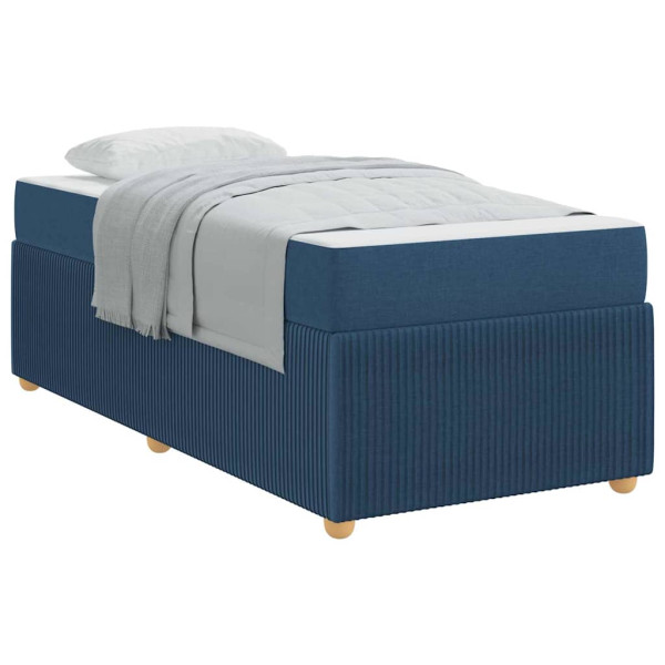 Łóżko Kontynentalne 100x200 Niebieskie z Materacem do Sypialni 1091254