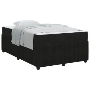 Łóżko Kontynentalne 120×190 Czarne z Materacem do Sypialni 1087901 Łóżko Kontynentalne 120×190 Czarne z Materacem do Sypialni 1087901