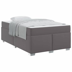 Łóżko Kontynentalne 120×190 Szare z Materacem do Sypialni 1091905 Łóżko Kontynentalne 120×190 Szare z Materacem do Sypialni 1091905