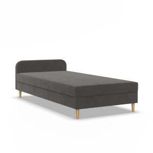 Łóżko kontynentalne 120×200 CASPE zagłowie Kolor Ciemny Szary velvet 387640 Łóżko kontynentalne 120×200 CASPE zagłowie Kolor Ciemny Szary velvet 387640