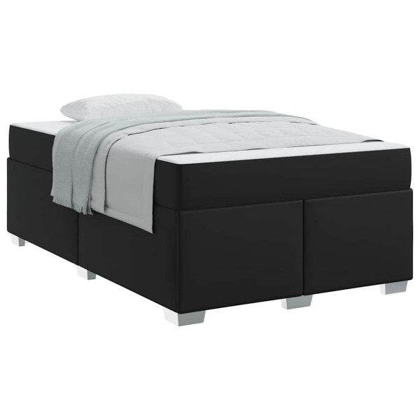 Łóżko Kontynentalne 120x200 Czarne z Materacem do Sypialni 1091999