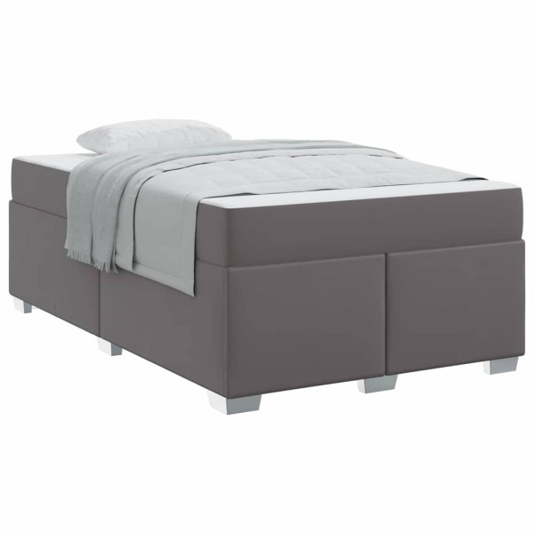 Łóżko Kontynentalne 120x200 Szare z Materacem do Sypialni 1091638