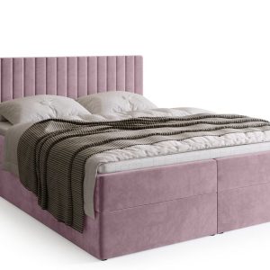 Łóżko kontynentalne 160×200 cm z pojemnikiem DREAM róż 276681 Łóżko kontynentalne 160×200 cm z pojemnikiem DREAM róż 276681