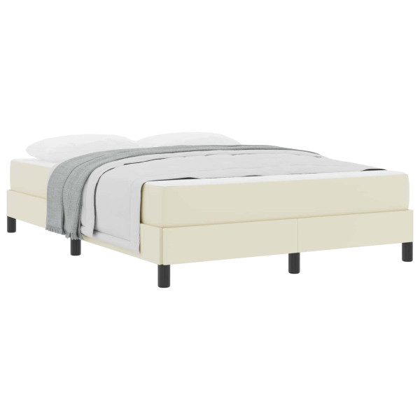 Łóżko Kontynentalne 160x200 Ecru z Materacem Dwuosobowe do Sypialni 1092006