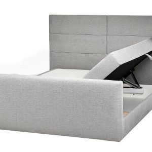 Łóżko kontynentalne 160×200 szare 220586 Łóżko kontynentalne 160×200 szare 220586