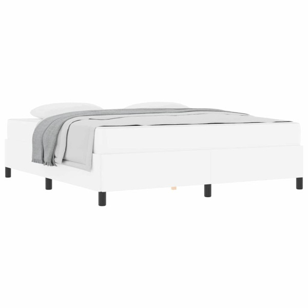 Łóżko Kontynentalne 180x200 Białe z Materacem Dwuosobowe do Sypialni 1091678
