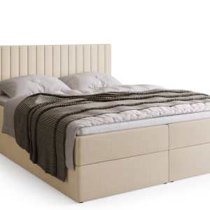 Łóżko kontynentalne 180×200 cm z pojemnikiem DREAM beż 276653 Łóżko kontynentalne 180×200 cm z pojemnikiem DREAM beż 276653