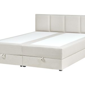 Łóżko kontynentalne 180×200 cm złamana biel 900575 Łóżko kontynentalne 180×200 cm złamana biel 900575