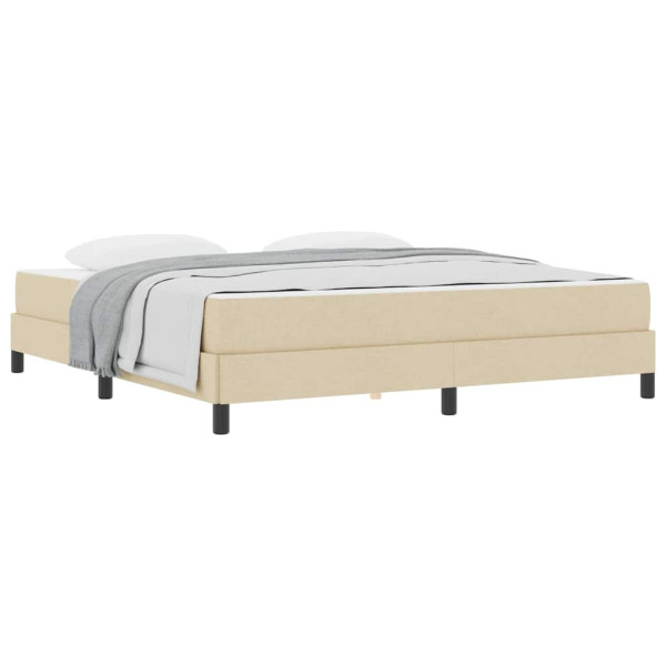 Łóżko Kontynentalne 180x200 Ecru z Materacem Dwuosobowe do Sypialni 1093796