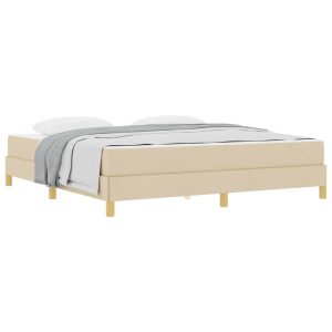 Łóżko Kontynentalne 180×200 Ecru z Materacem Dwuosobowe do Sypialni 1091301 Łóżko Kontynentalne 180×200 Ecru z Materacem Dwuosobowe do Sypialni 1091301