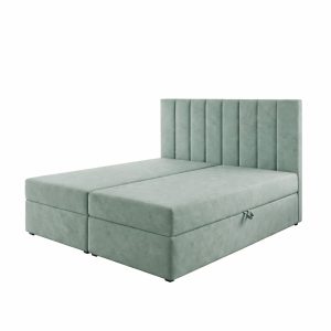 Łóżko kontynentalne 180×200 SONNO BELLO z 2 pojemnikami miętowe 958909