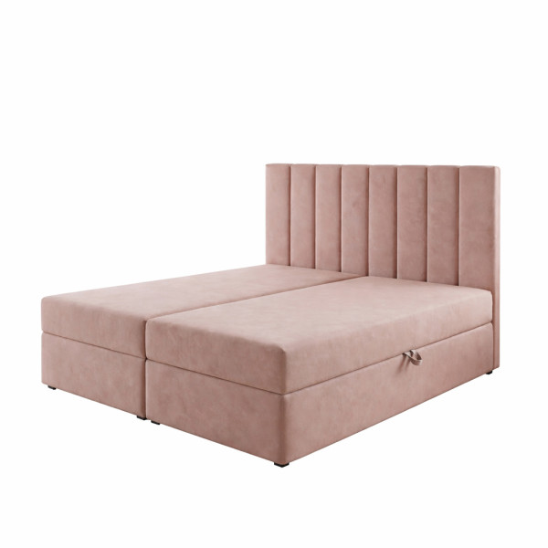 Łóżko kontynentalne 180x200 SONNO BELLO z 2 pojemnikami różowe 958898